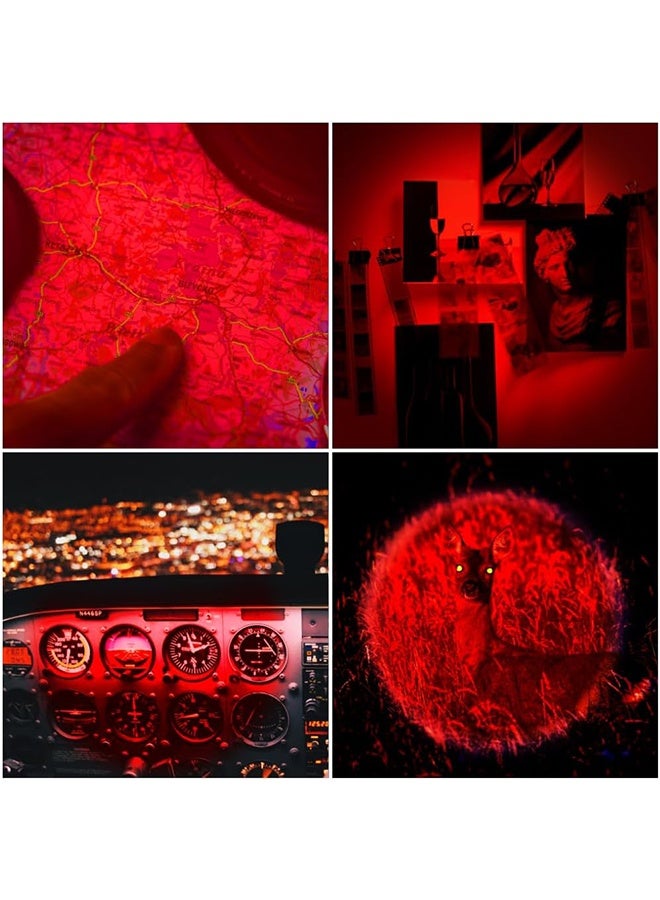 مصباح LED أحمر عالي القوة 1، مصباح يدوي أحمر أحادي الوضع، مصباح يدوي أحمر ضوء أحمر لمصباح ضوء أحمر لعلم الفلك والطيران والمراقبة الليلية - Image 5